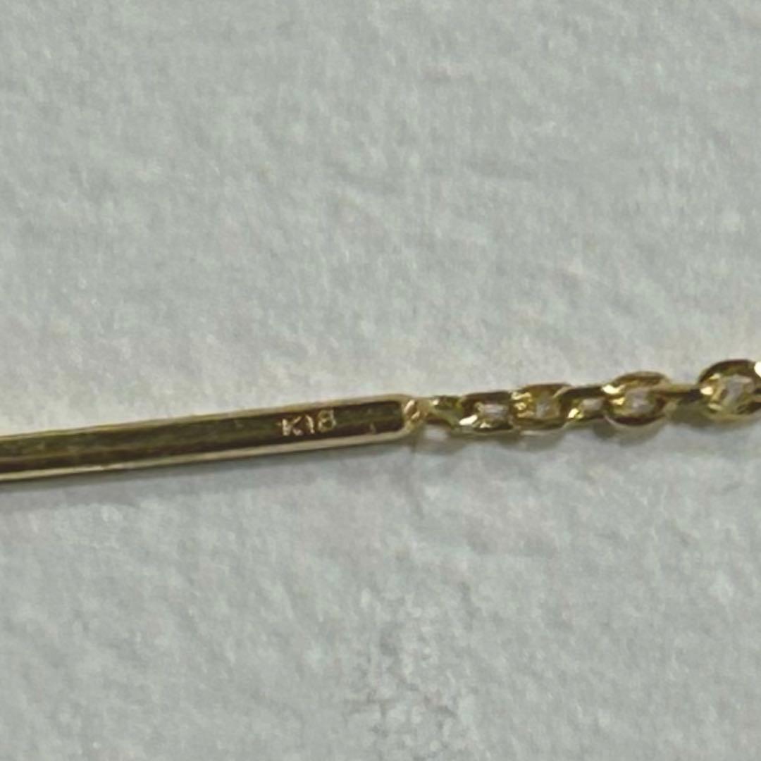 K18 ロングチェーンピアス