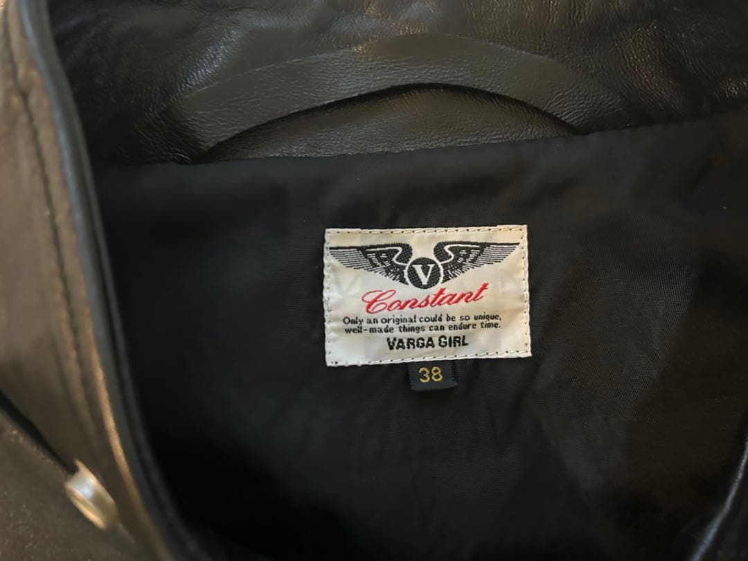 VARGA GIRL★シングルライダースジャケット★サイズ38★馬革