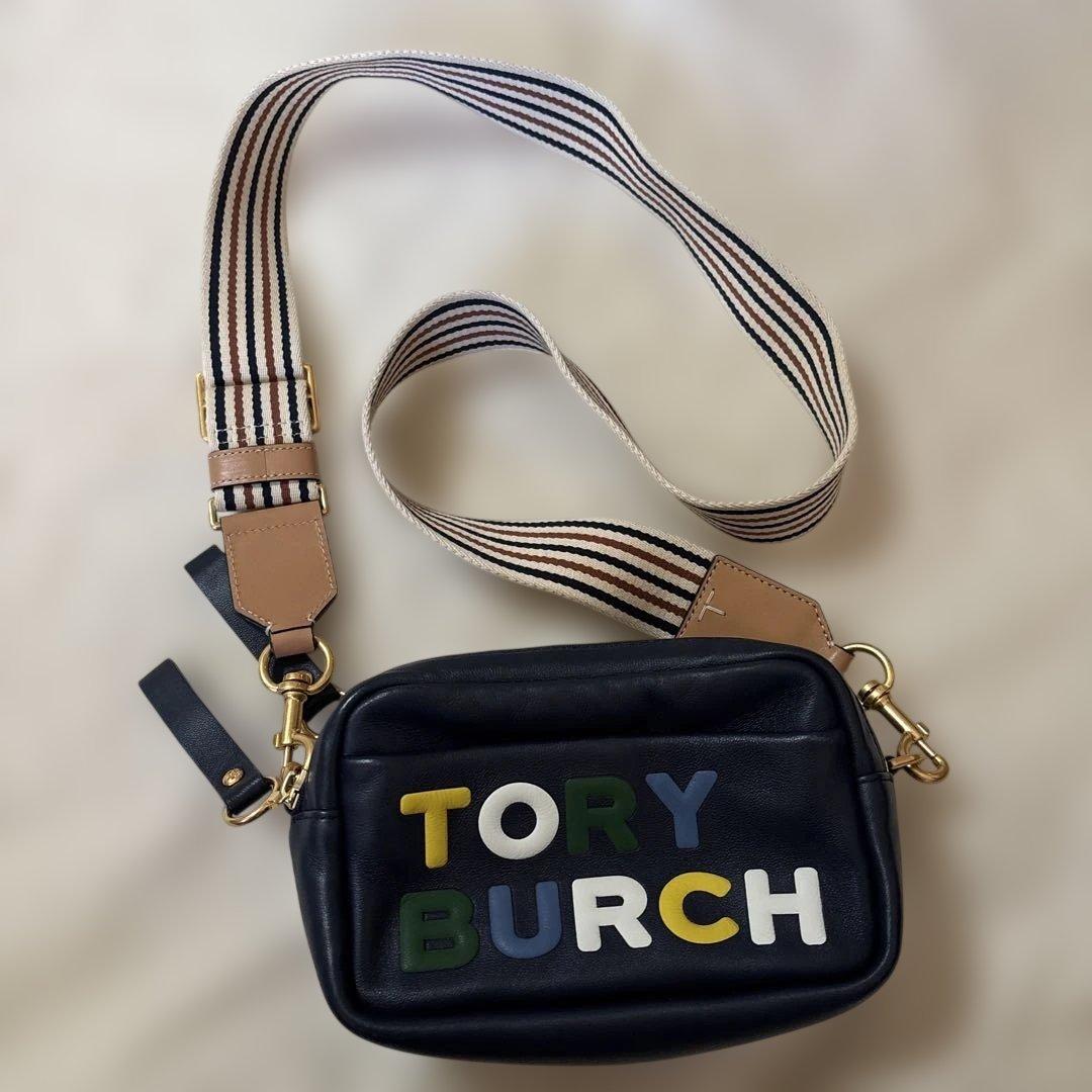 TORY BURCH ネイビー ショルダーバッグ