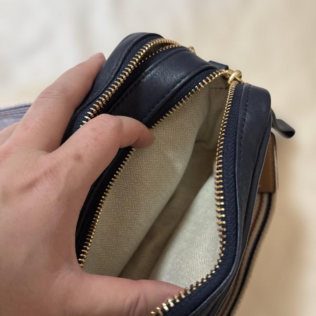 TORY BURCH ネイビー ショルダーバッグ