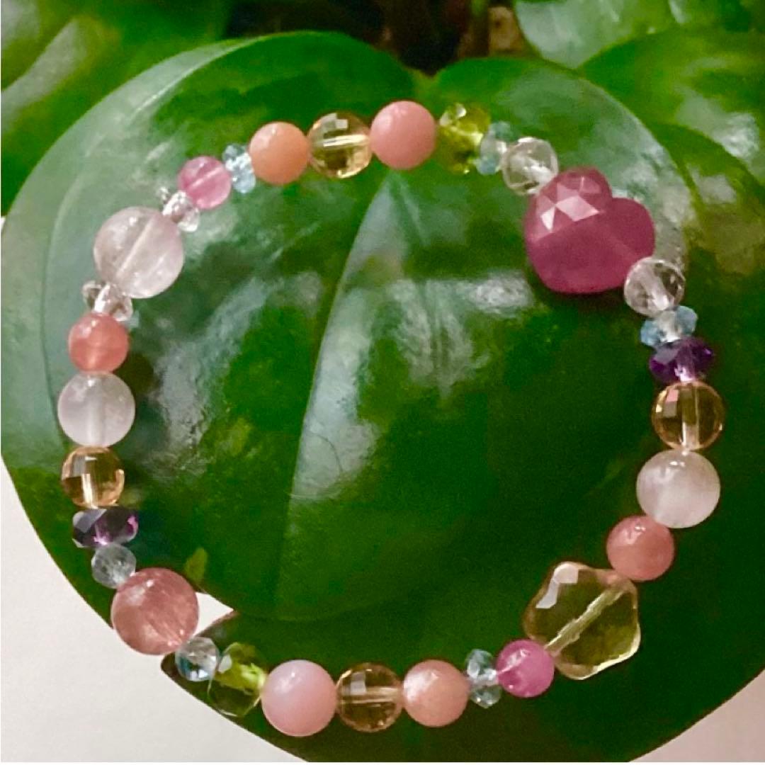 天然石★ブレスレット ストロベリークォーツ ♪ 359