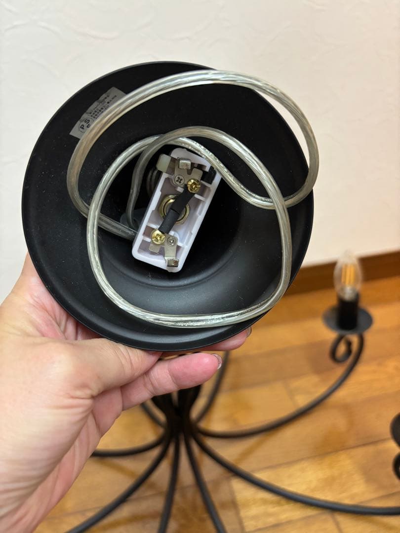 ブラックアイアンシャンデリア 8灯