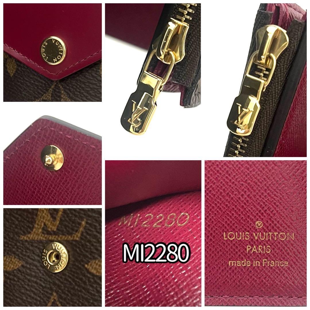 ポルトフォイユゾエ フューシャ ルイヴィトン モノグラム コンパクト財布