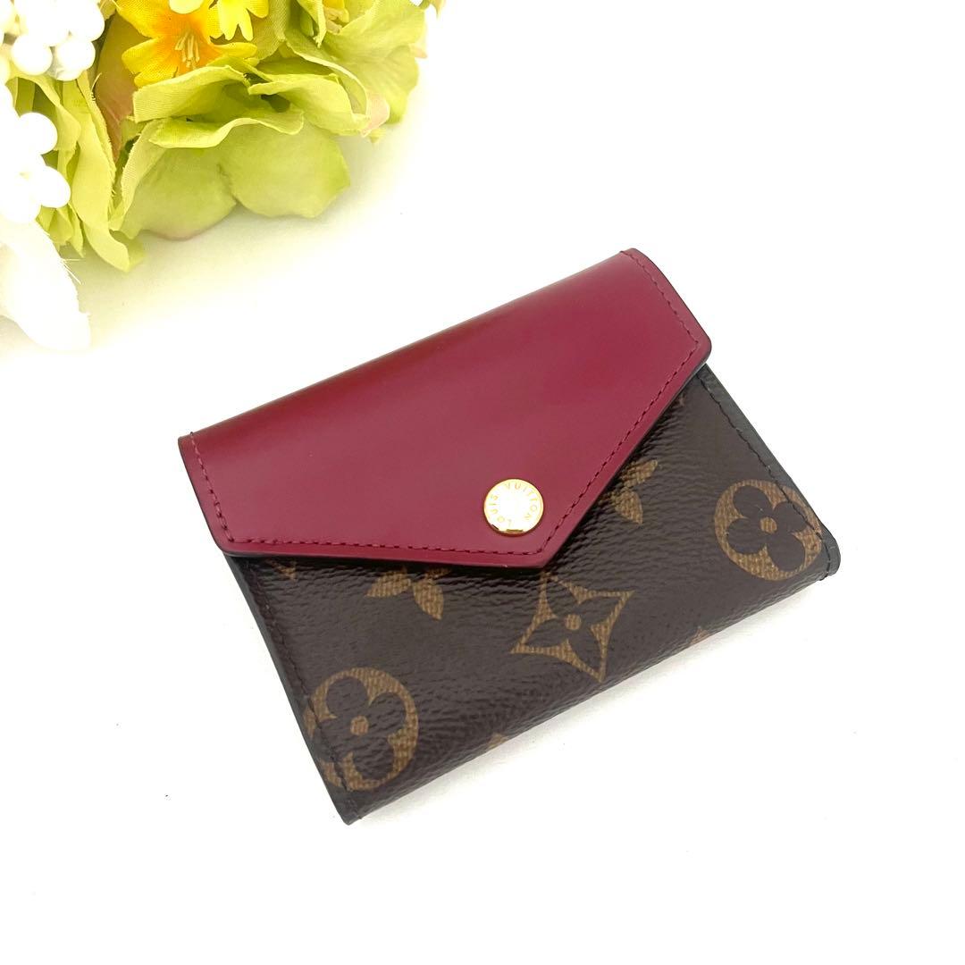 ポルトフォイユゾエ フューシャ ルイヴィトン モノグラム コンパクト財布