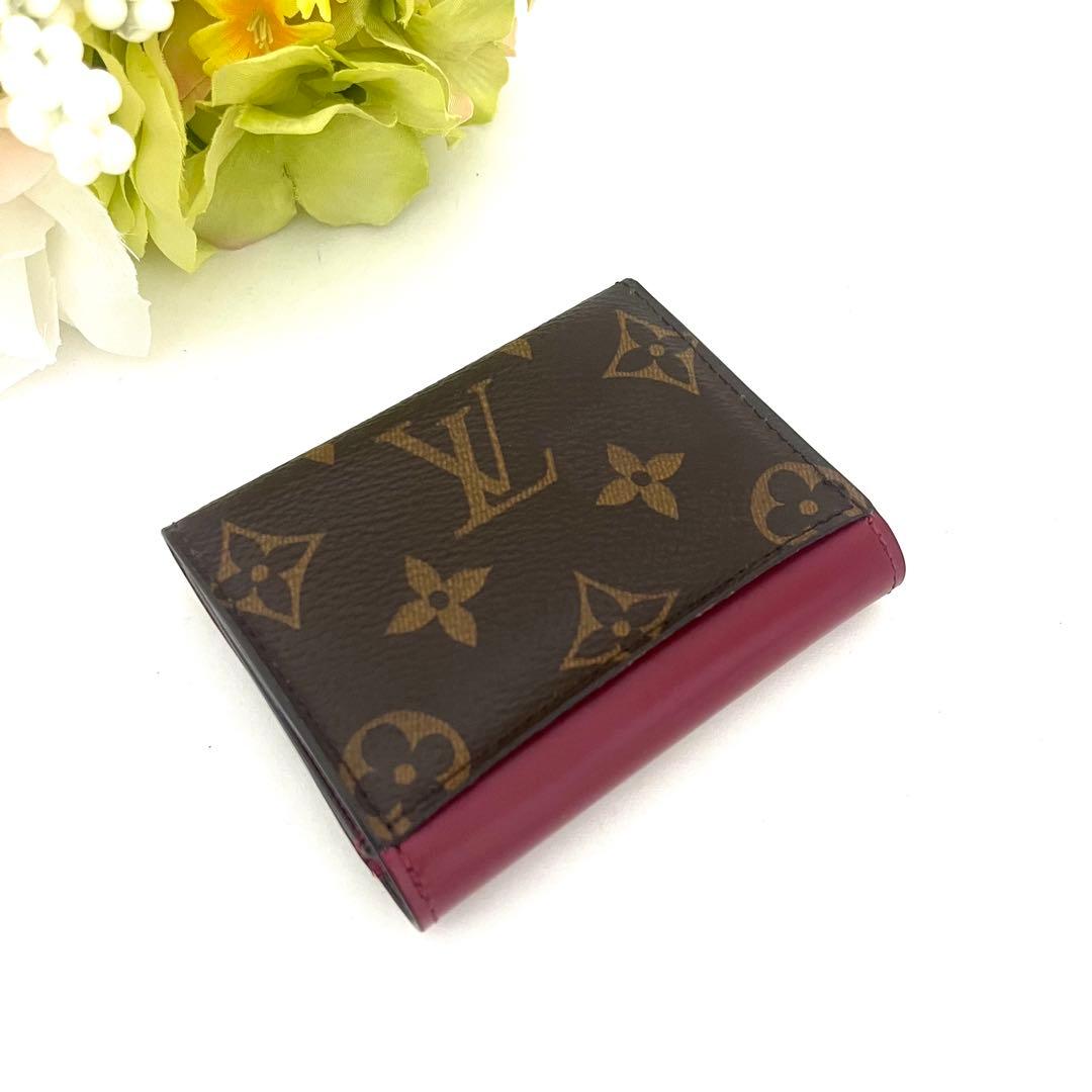 ポルトフォイユゾエ フューシャ ルイヴィトン モノグラム コンパクト財布