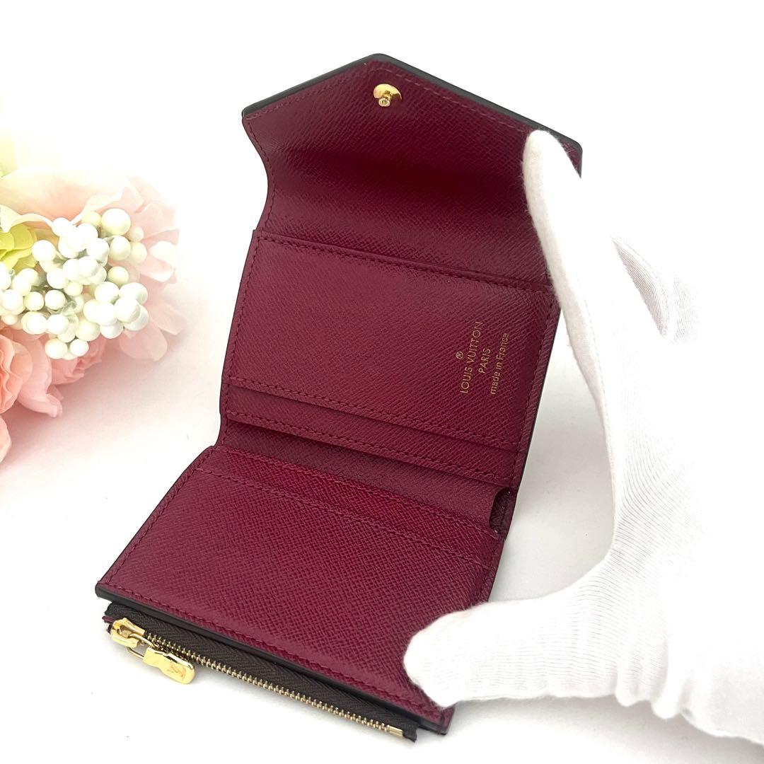 ポルトフォイユゾエ フューシャ ルイヴィトン モノグラム コンパクト財布