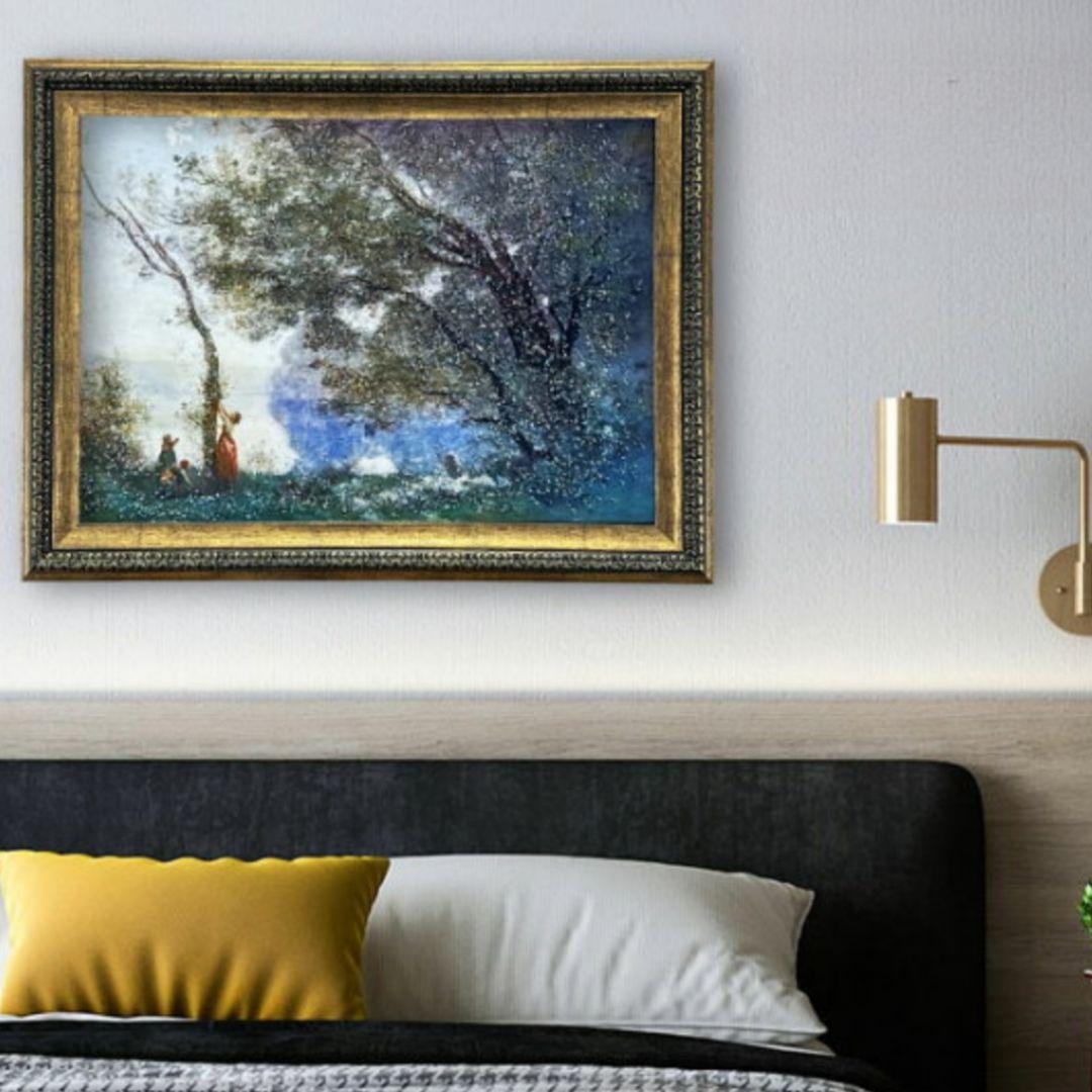 輸入雑貨　天然石　『モルトフォンテーヌの思い出 』　水晶絵　クリスタルアート