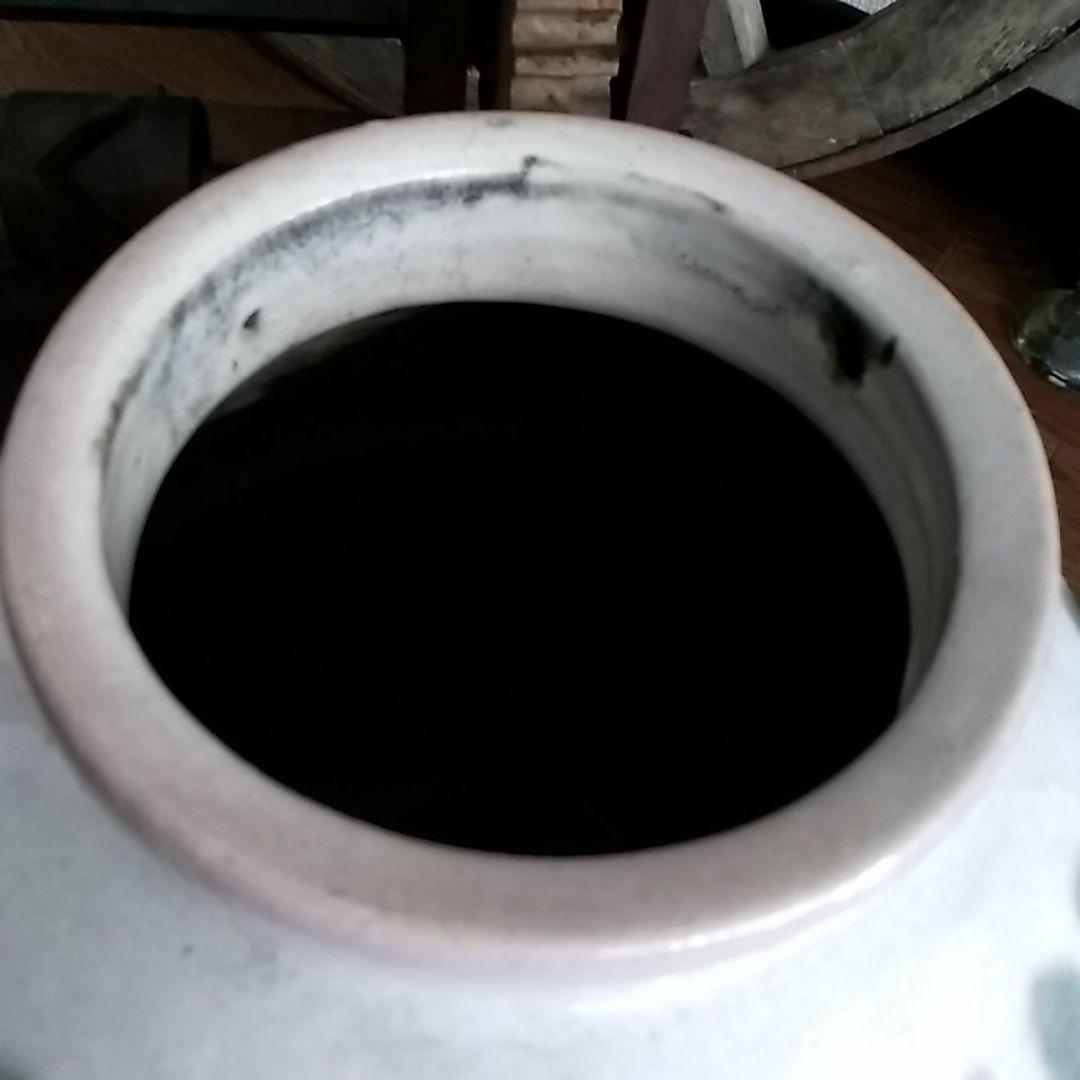 明治〜江戸期辺りの古信楽焼壺/すだれ茶壺