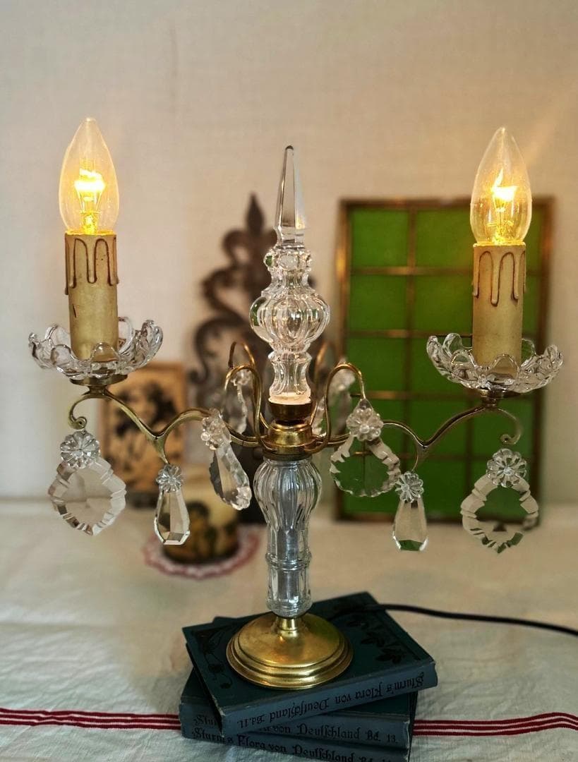 キャンドル　ランプ　 蝋燭　シャンデリア　ブロカント　フランスアンティーク