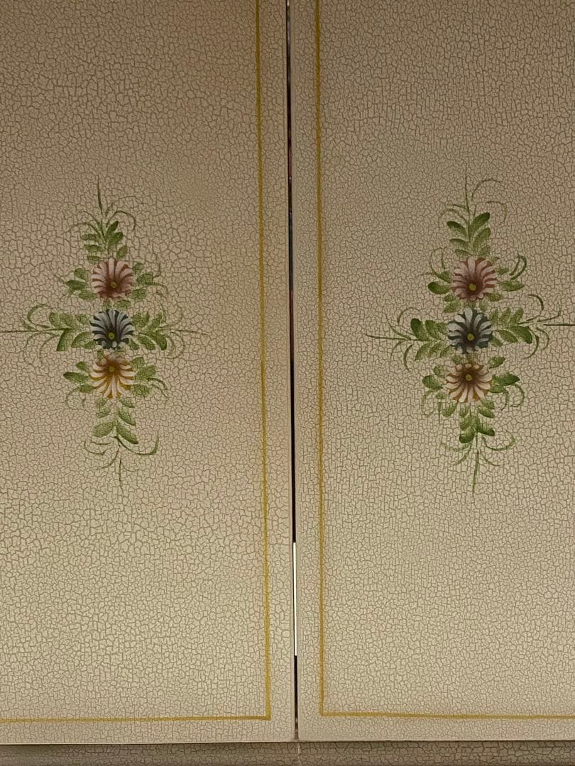 ホワイト シャビー♦️高級ドレッサー&スツールセット♦️希少ハンドペイント♦️送料込