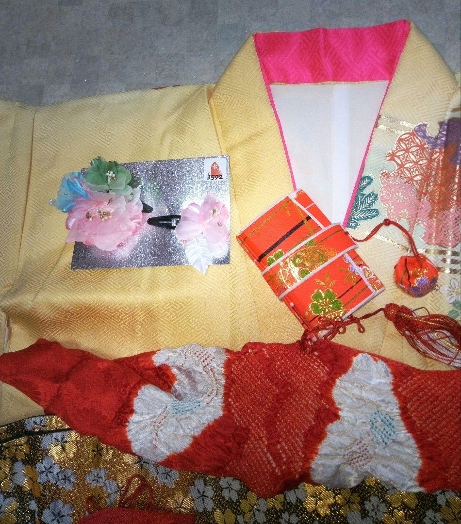 高級逸品‼️【七五三7歳～十三参り用】正絹振袖フルセット