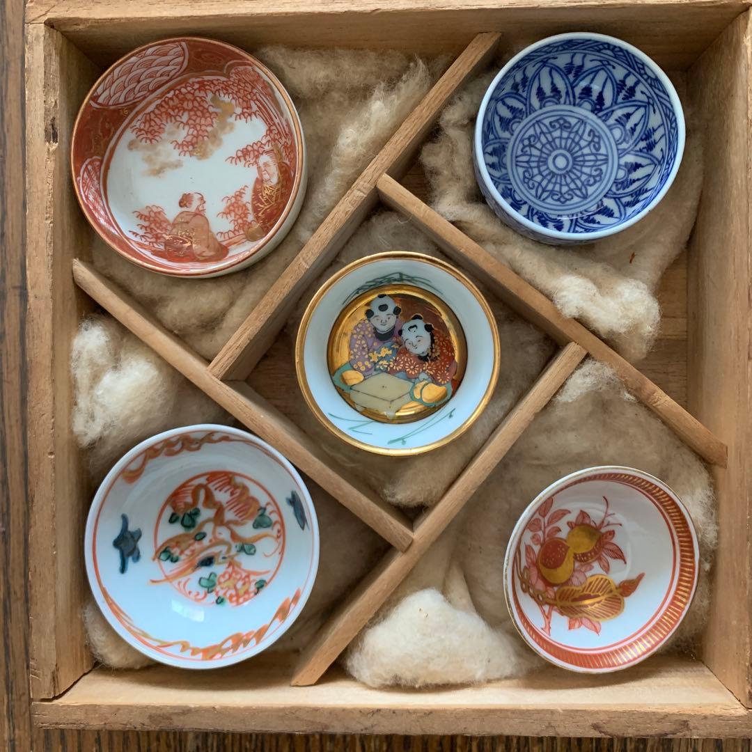 九谷焼⭐️杯五客⭐️共箱付⭐️蔵保管