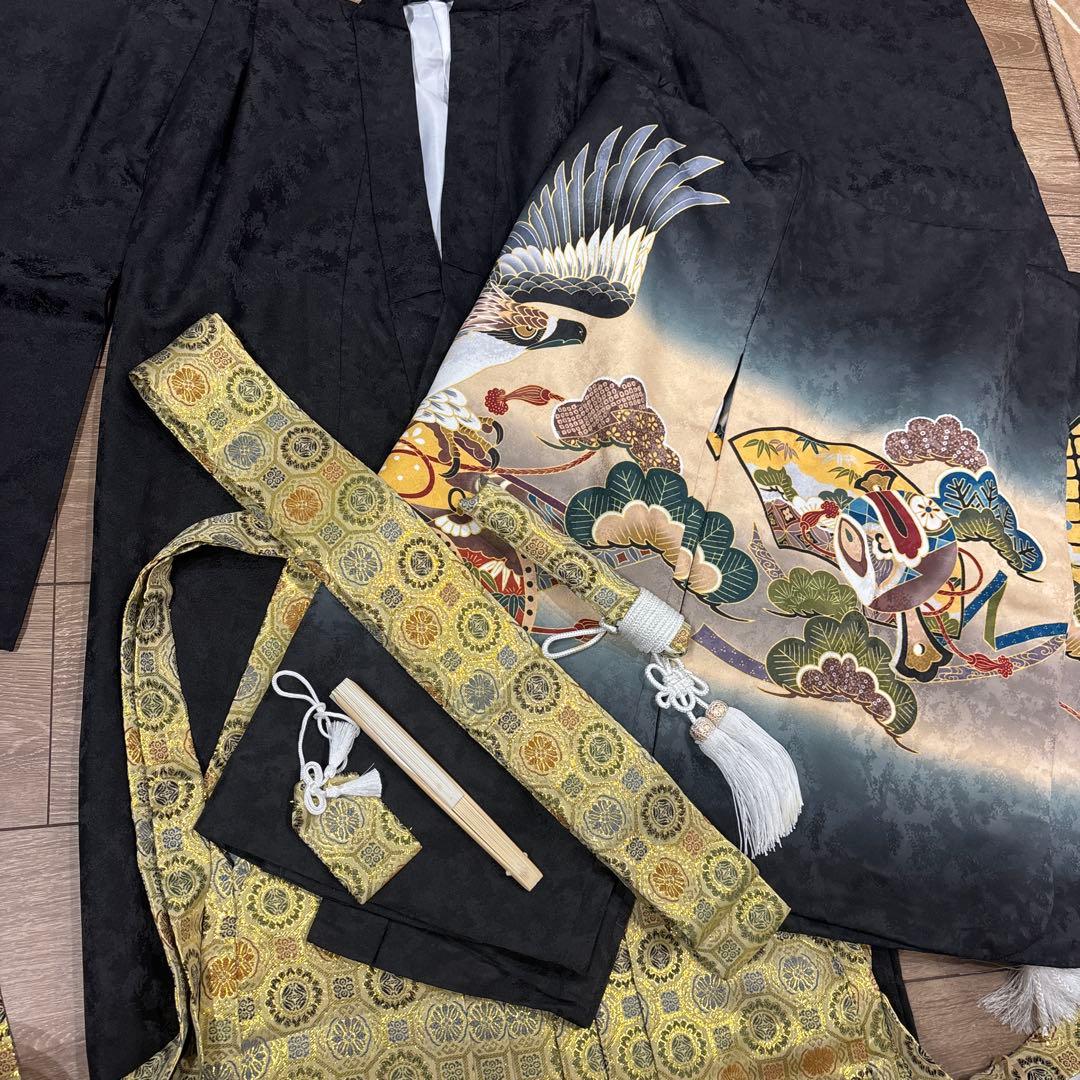 七五三 伝統衣装 鶴と花の刺繍　　14点セット