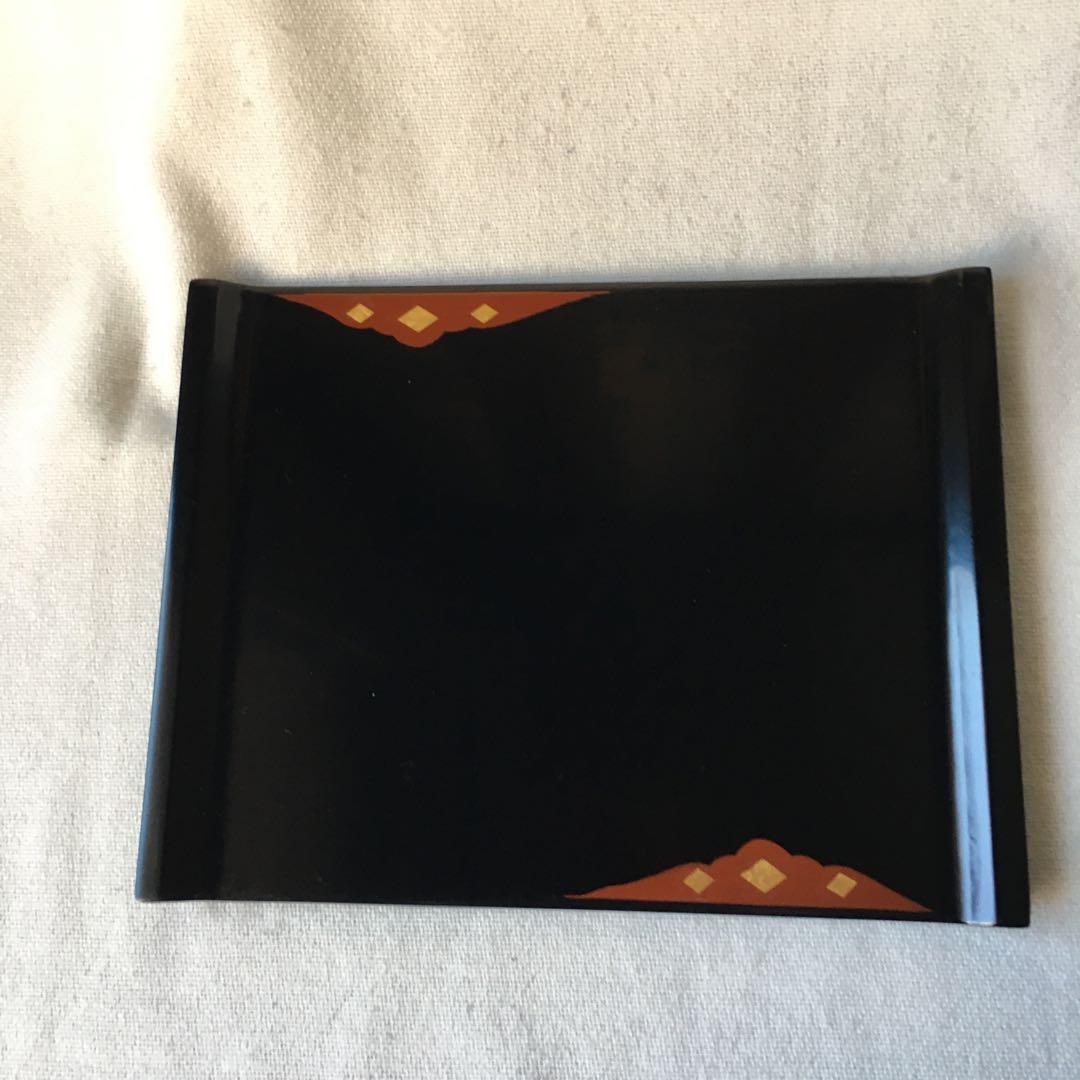 秀衡塗　トレー付きお重箱　インテリア　ヴィンテージ 昭和61 年未使用　沢本漆器