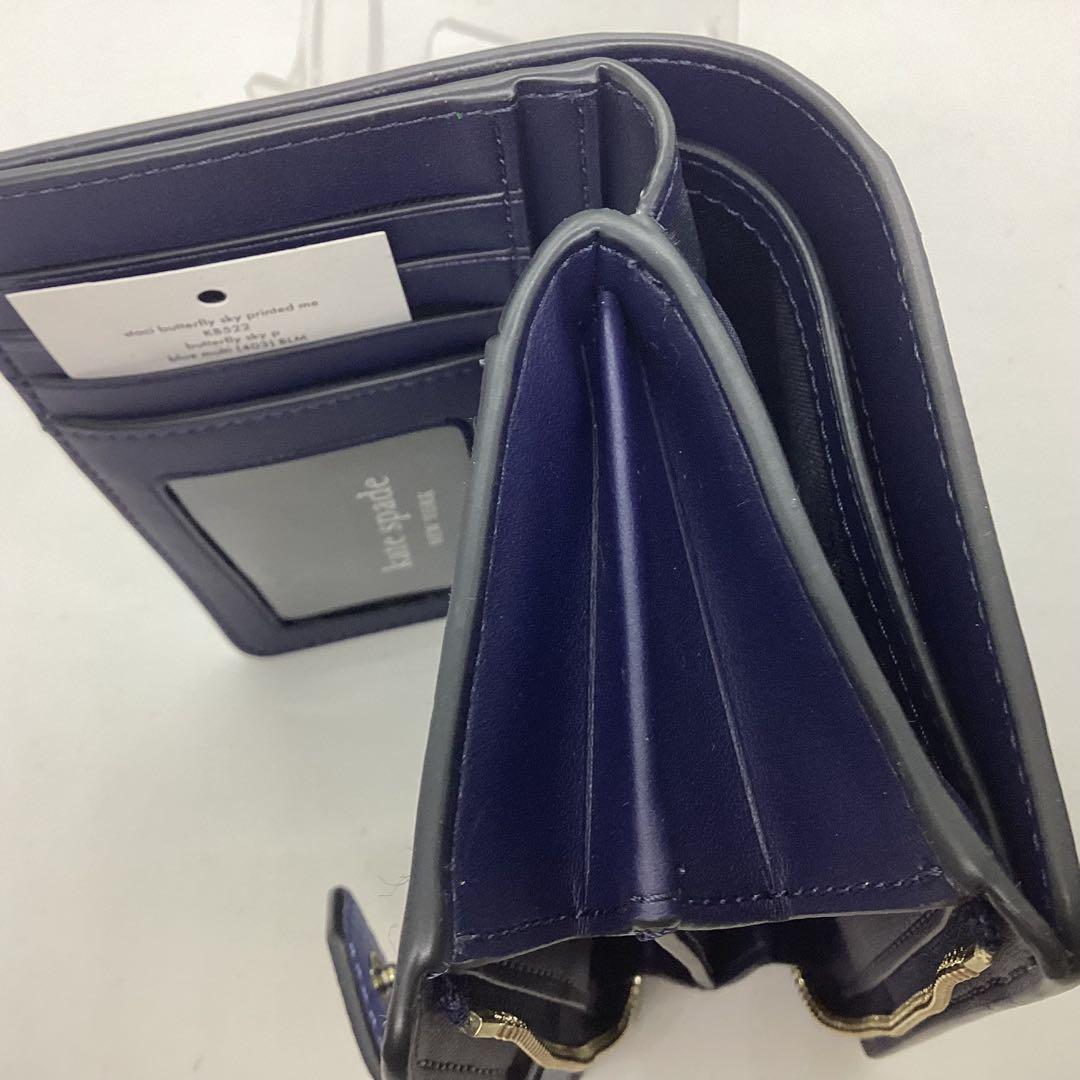kate spade 蝶模様 二つ折り財布
