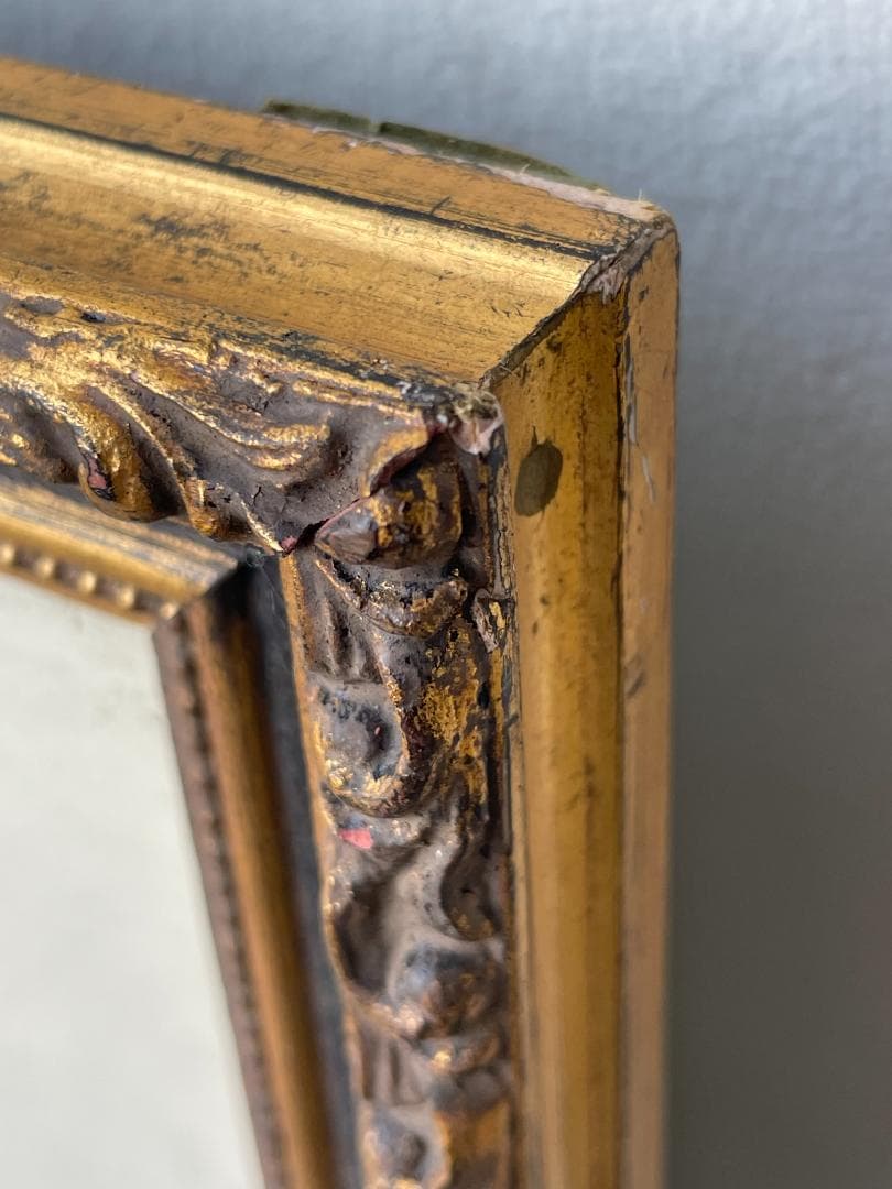 大型 額縁 フレーム アンティーク ゴールド マット付 高級 ヴィンテージ 美品