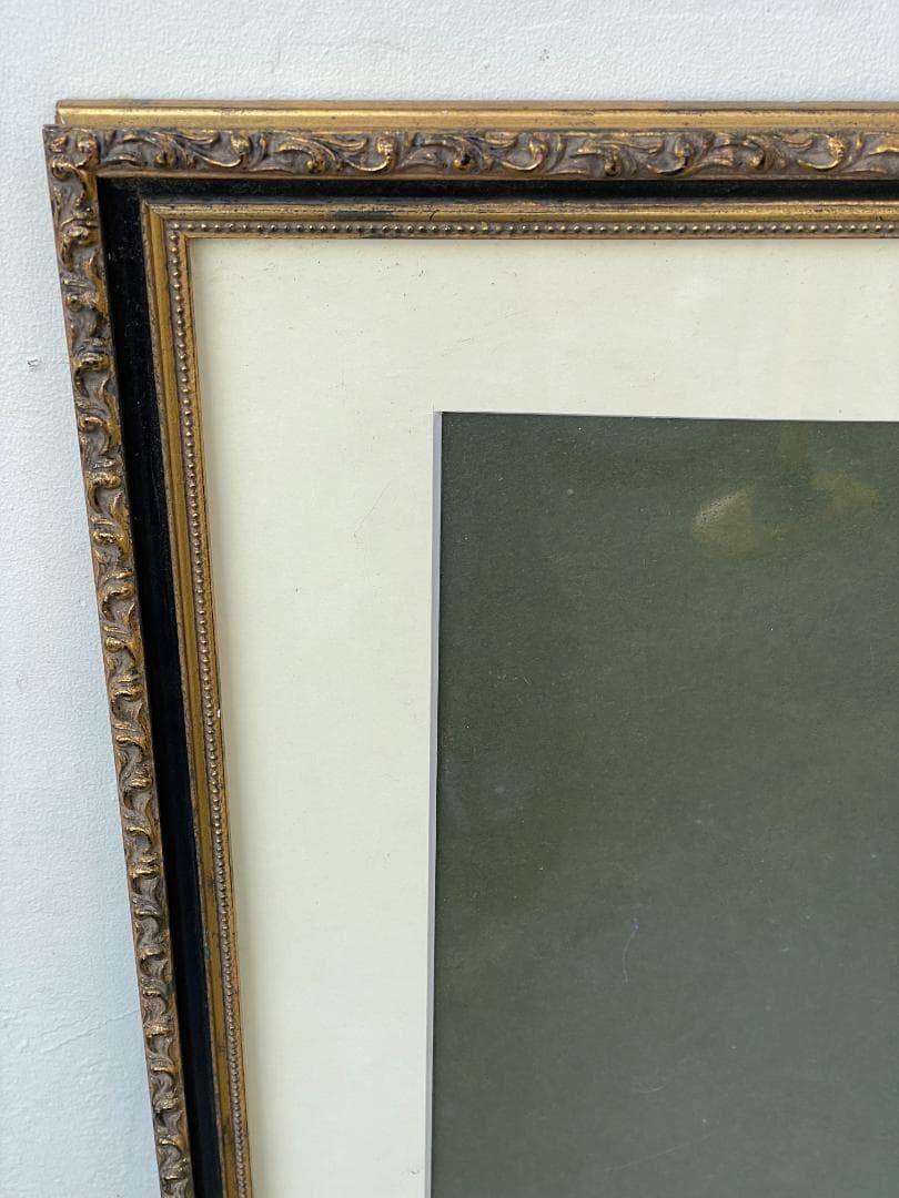 大型 額縁 フレーム アンティーク ゴールド マット付 高級 ヴィンテージ 美品