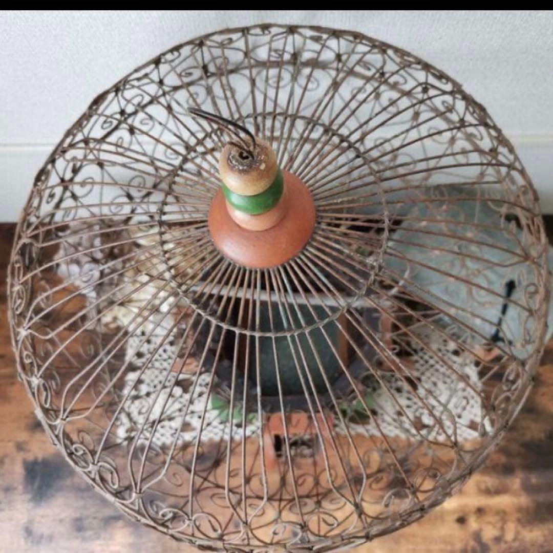 フランス　アンティーク　鳥籠　バードゲージ　ブロカント　シャビー　19世紀　V1