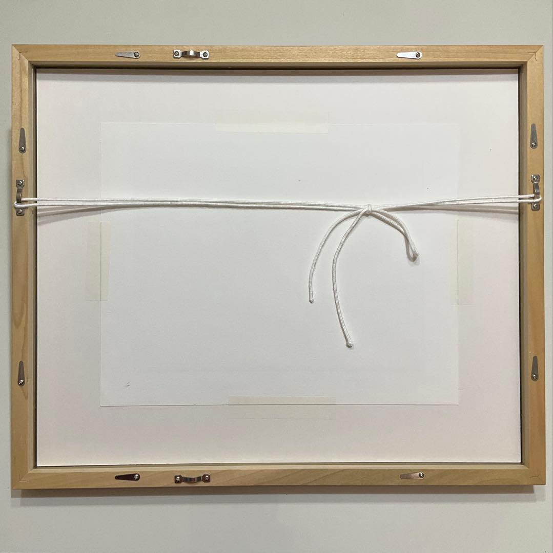 絵画・額縁・版画・安川眞慈・赤富士・シルクスクリーン・美術品・インテリア・雑貨