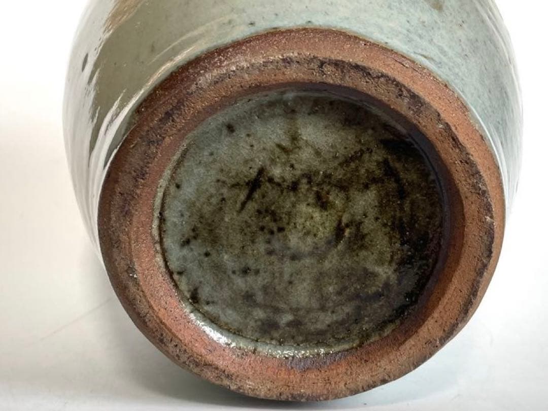 陶芸家　人間国宝　濱田庄司　浜田庄司　？　鉄絵　トウキビ文　水指　茶道具　益子