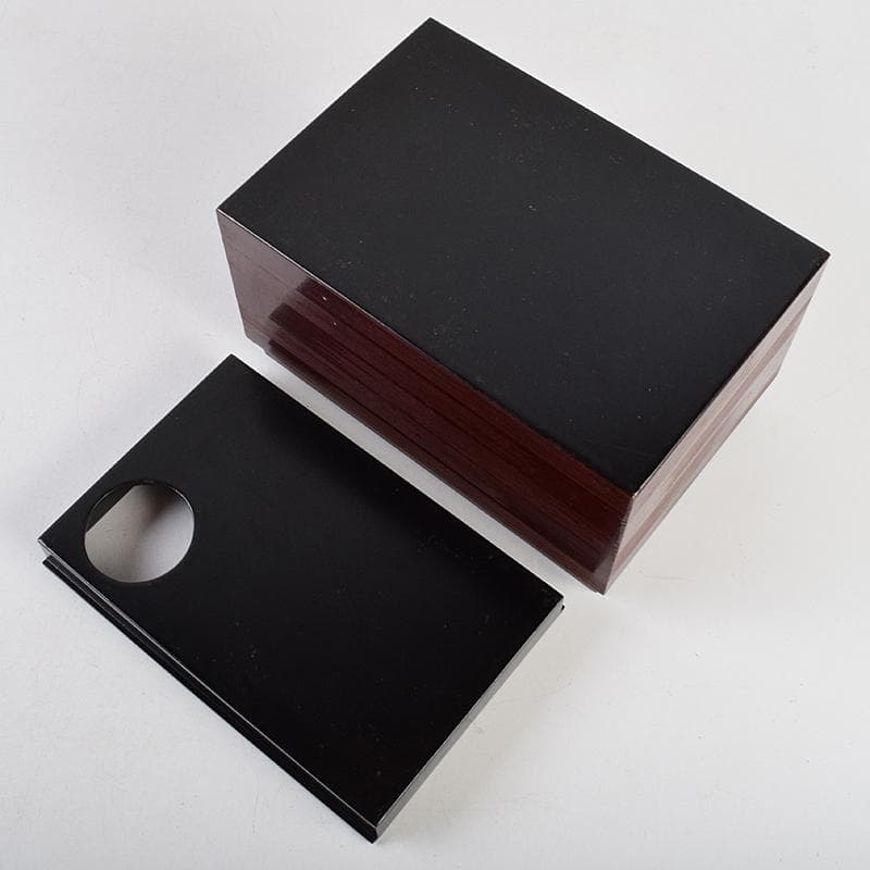 茶道具　利休茶箱　原平作　茶碗　朱塗　棗など　八点　一式　M　R9461