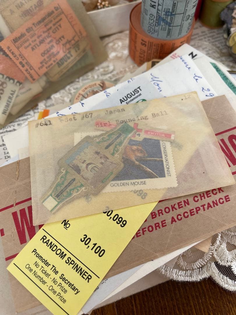 ＼限定／ 豪華 コラージュ素材 おすそ分けファイル ヴィンテージ ロールチケット