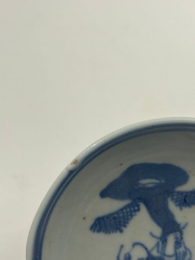 中国　清時代　染付　三星紋小皿3点　乾隆年製銘　送料込み1026