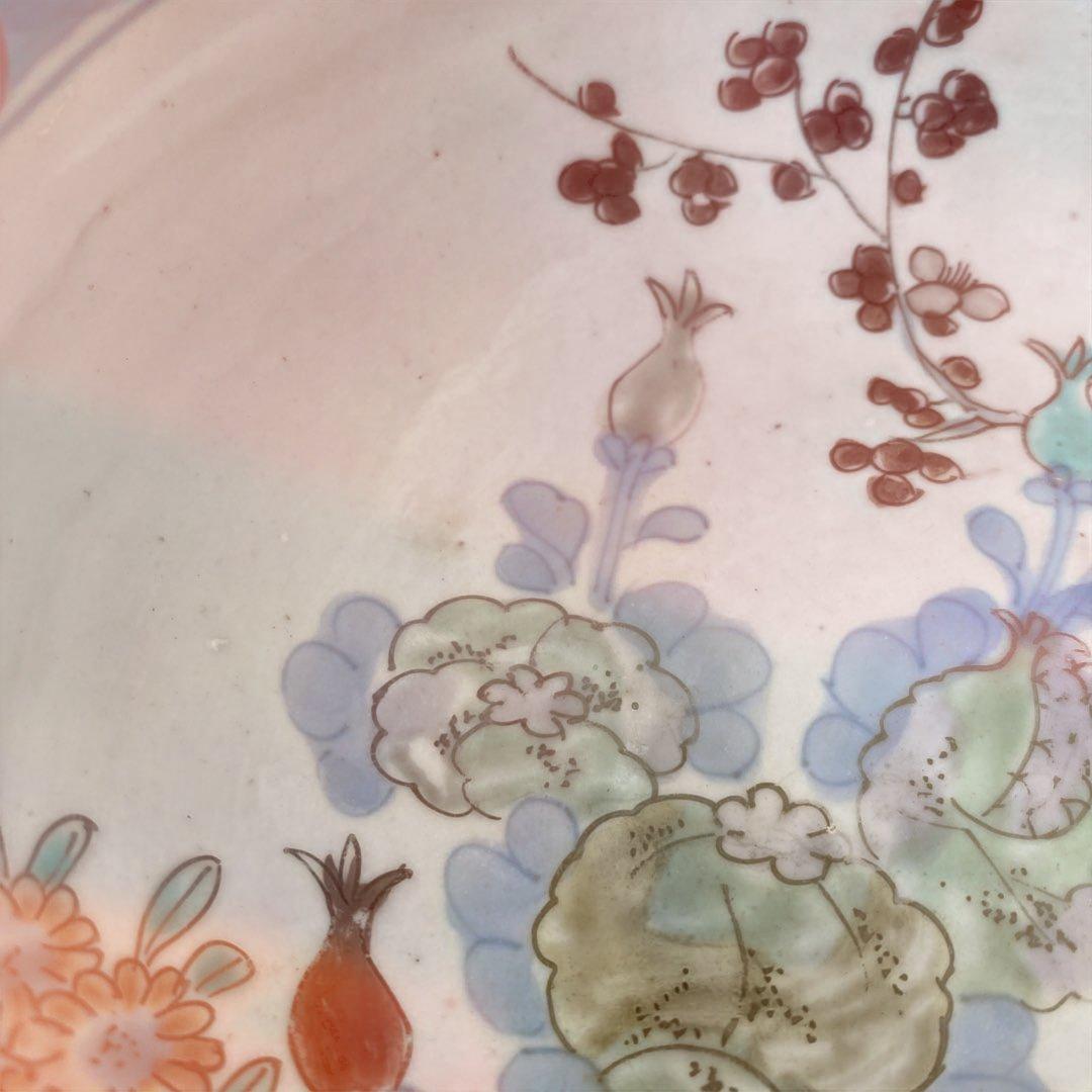 カケヒビなし古伊万里　杯洗　盃洗　色絵杯洗　陶芸　年代物