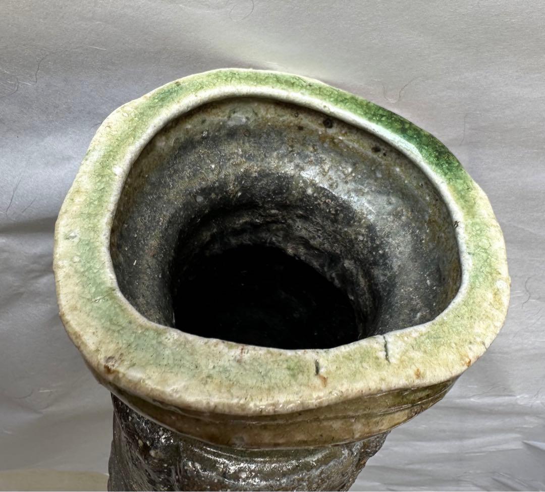 杉本貞光　伊賀耳付花入　伊賀　信楽　寺垣外窯　茶道具　共箱