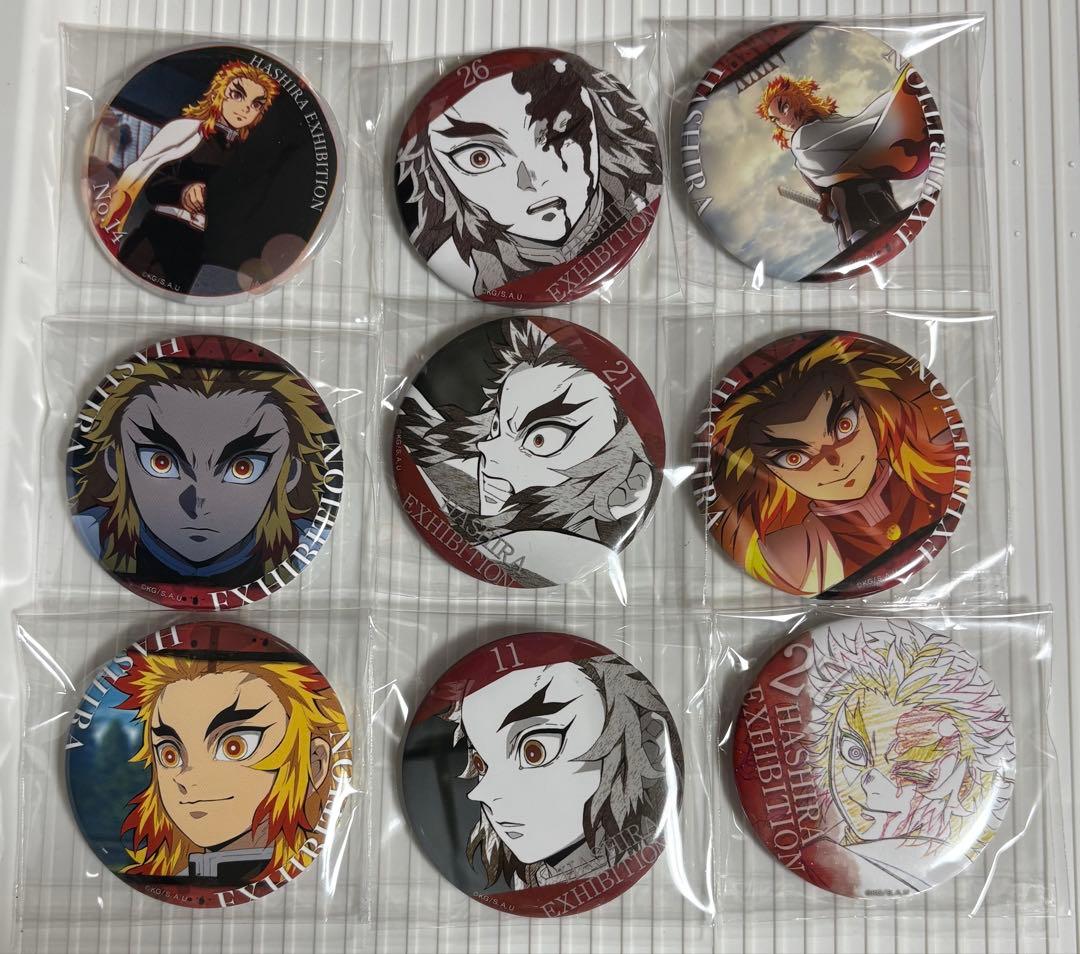 鬼滅の刃　柱展　エモーショナル缶バッジ　煉獄杏寿郎② バラ可