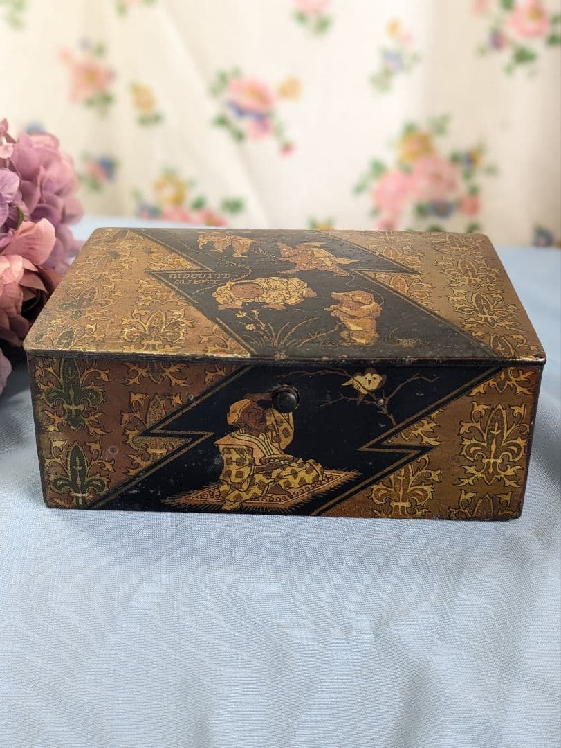 フランス アンティーク パピエマシェ 小物入れ OLIBET ノベルティ