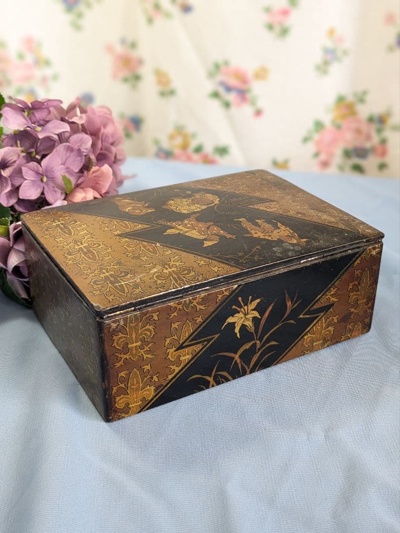 フランス アンティーク パピエマシェ 小物入れ OLIBET ノベルティ