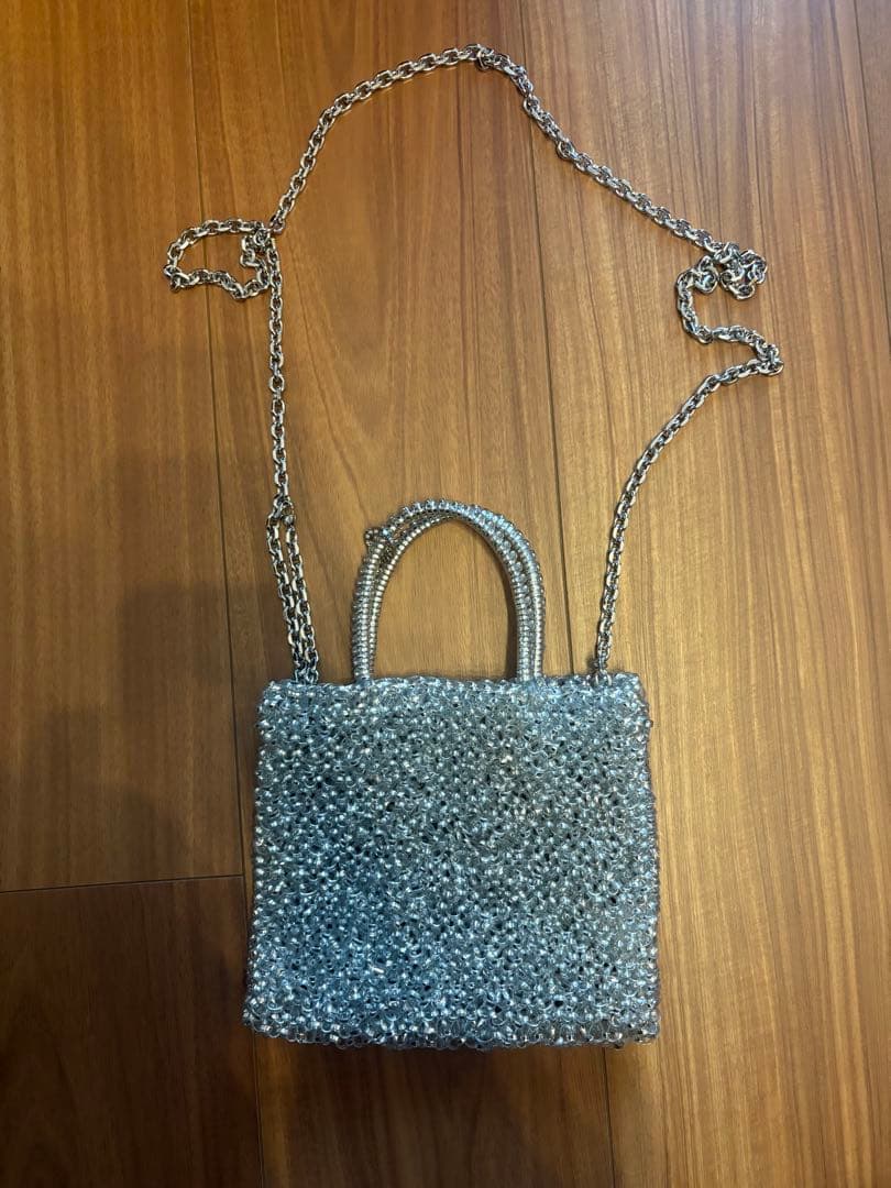 【美品】ANTEPRIMA シルバー ワイヤーバッグ　ミニアトゥーラ