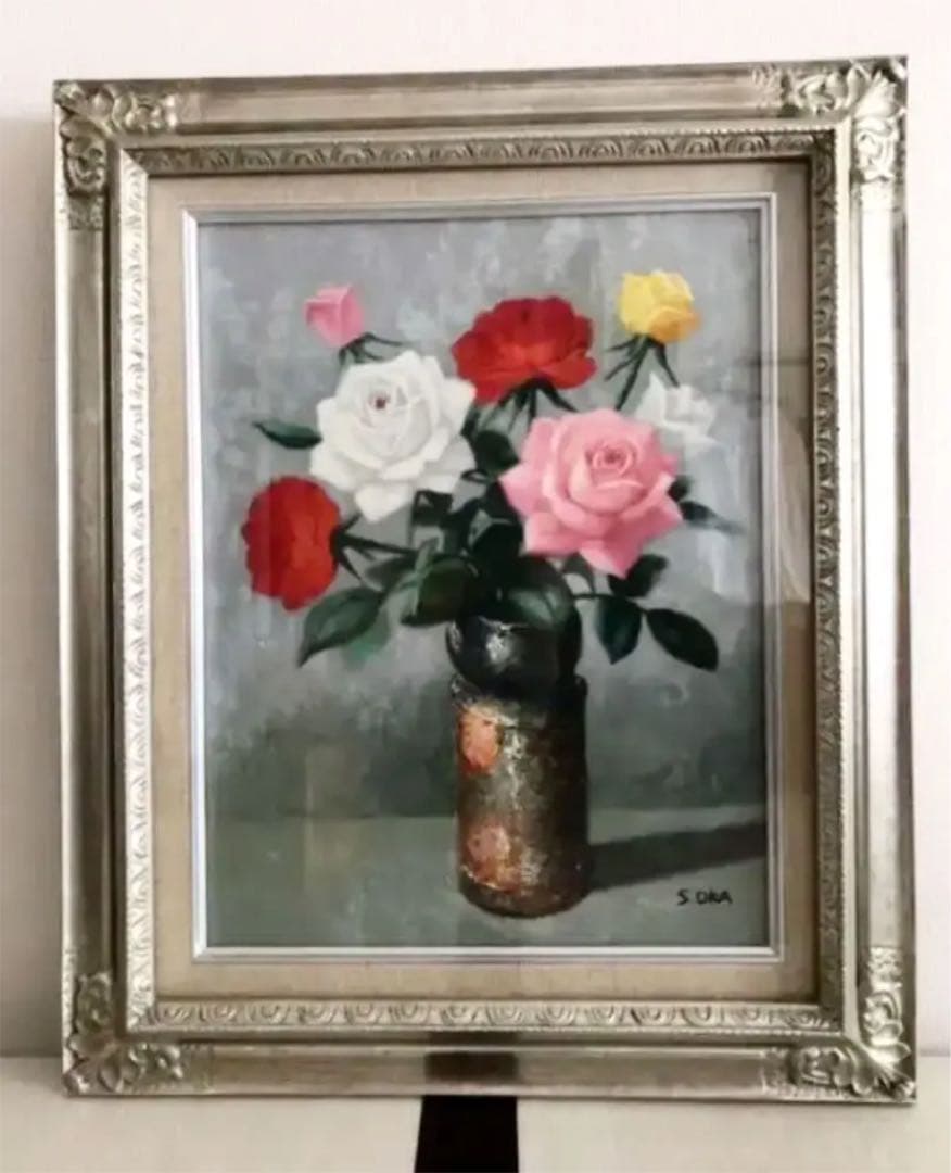 新品未使用品　岡　鈴さん　油彩画　F6額縁入り