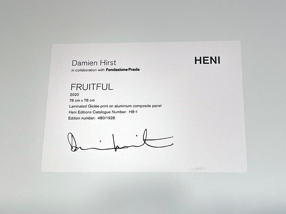 【Fruitful Large】ダミアン ハースト ラミネート アルミパネル