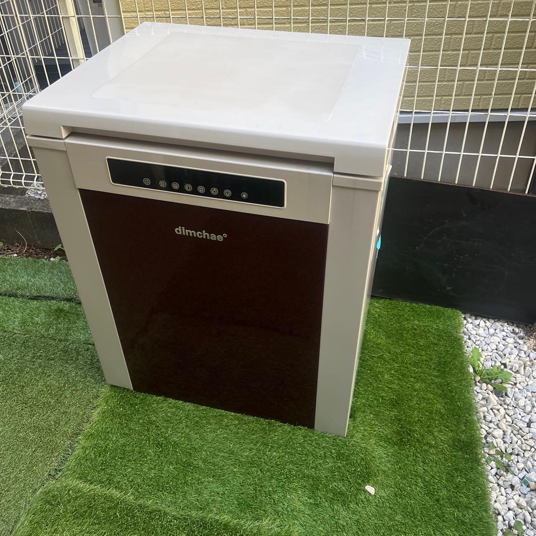 dimchae 冷凍庫 ホワイト/ブラウン