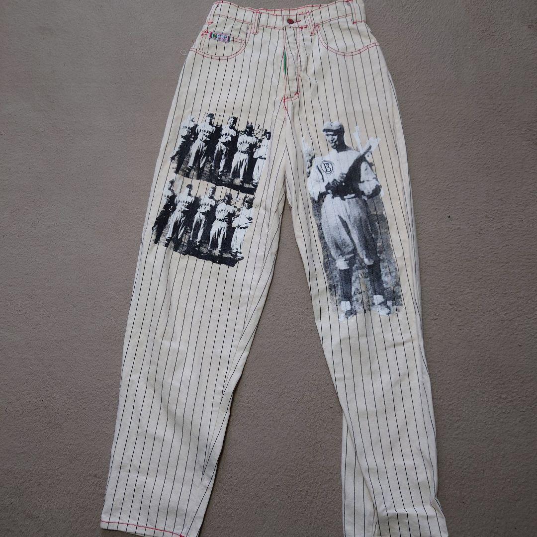 CROSS COLOURS ベースボールプリントチノパン