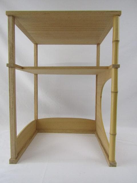 Y5-0929 ◇茶道具 裏千家 圓能斎好 猿臂棚 組立済品◇