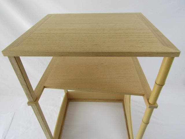 Y5-0929 ◇茶道具 裏千家 圓能斎好 猿臂棚 組立済品◇