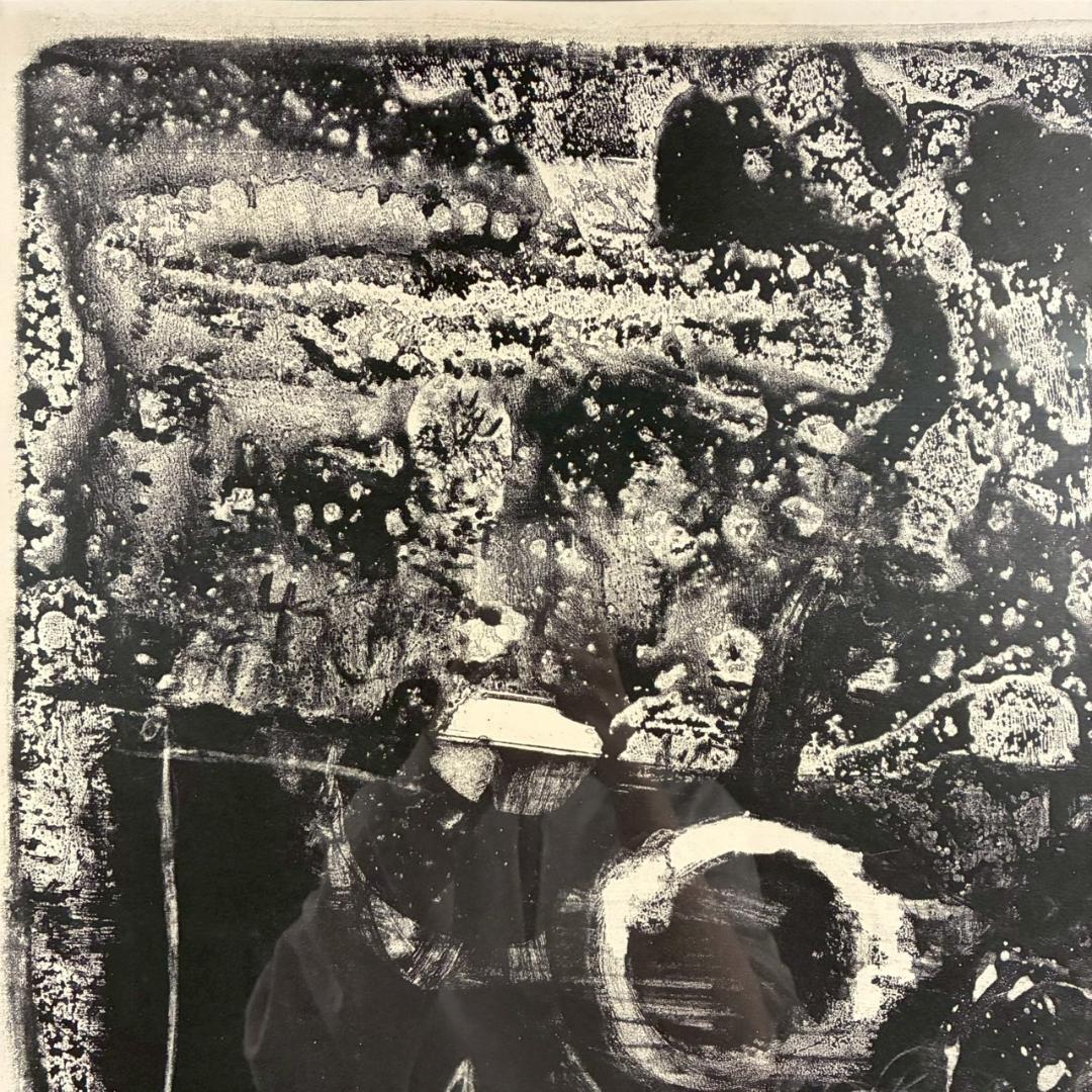 アントニ・クラーベ「枯葉の静物」大作 リトグラフ 直筆サイン入 額縁入 抽象画