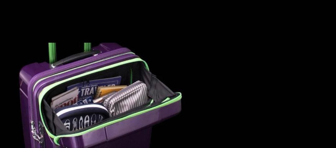 HIDEO WAKAMATSU スーツケース ジッパー 拡張機能付き パープル