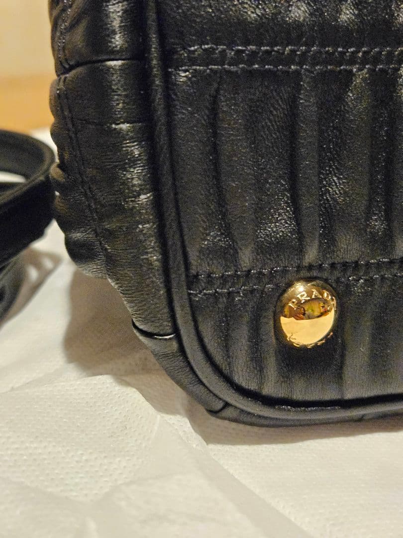 PRADA　プラダ　レザー　ハンドバッグ 2WAY ショルダーバッグ
