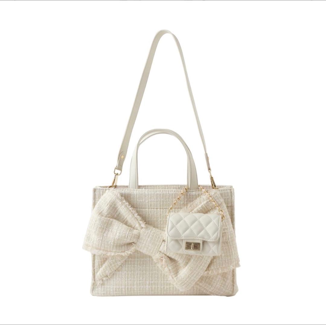 専用　ツイードリボンショルダーバッグ