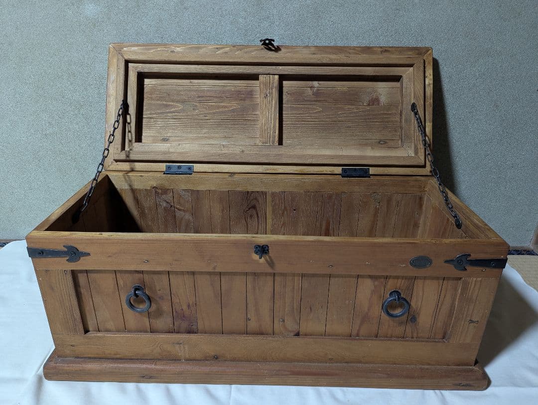 【マドリッドコレクション】木製宝箱 木箱 おもちゃ箱 コンテナ アンティーク風