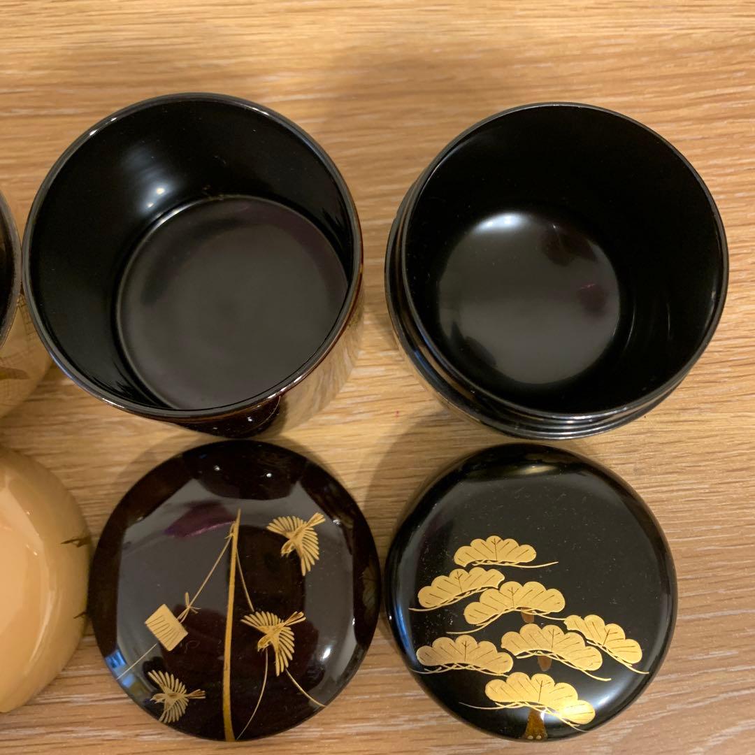 春の野・白塗 平網・金林寺 鳴子・黒塗 老松/四季棗！『宮田宗景』造　129