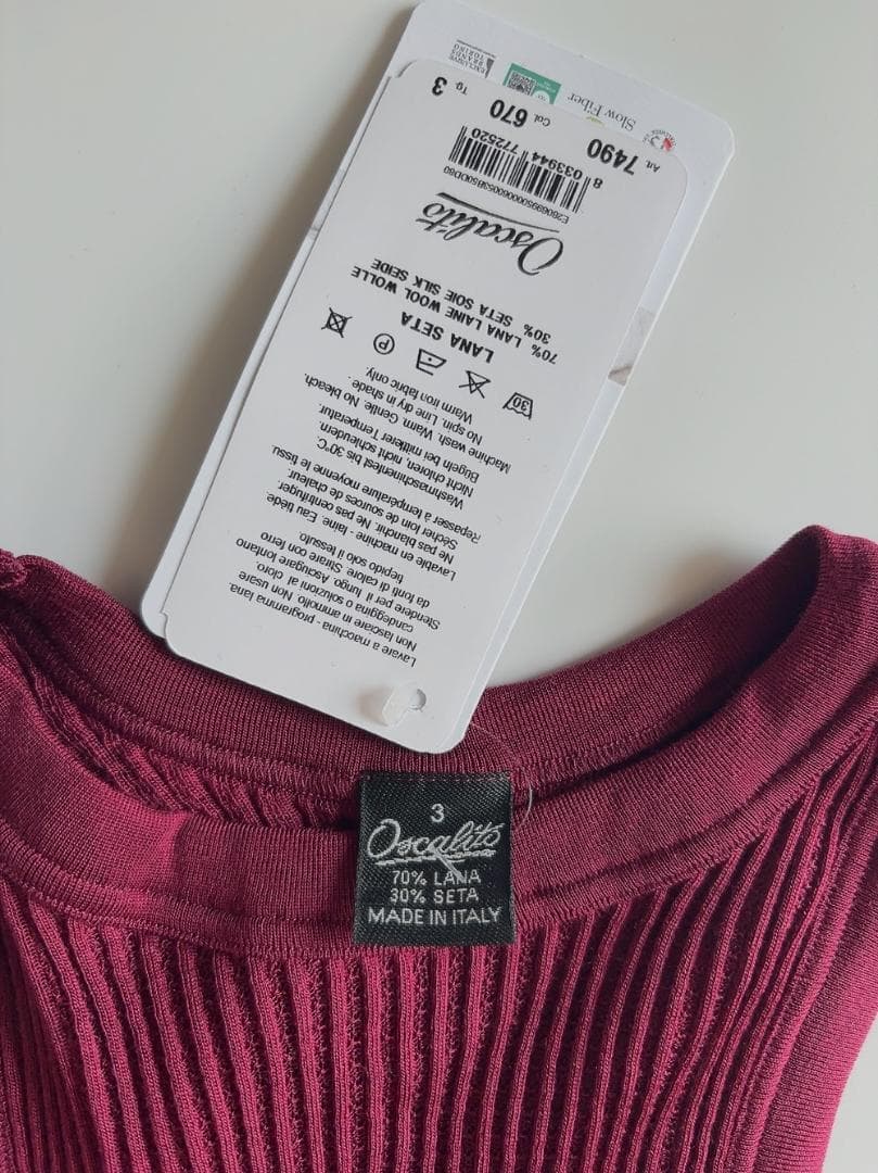 M（３）☆Oscalitoオスカリート　ノースリーブトップ　　シルク混　ウール