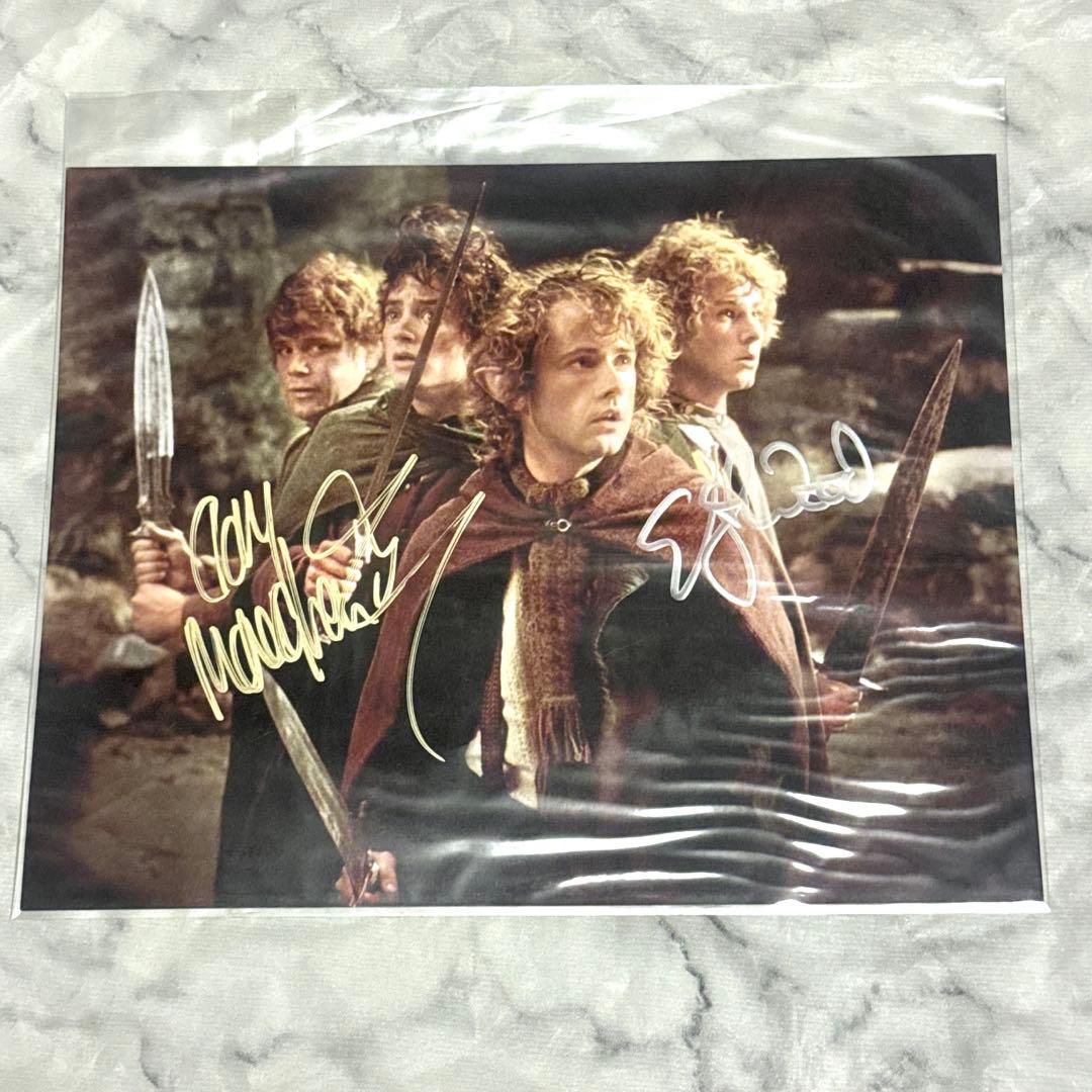 ロードオブザリング 直筆サイン 4枚組 ポートレート イライジャ・ウッド