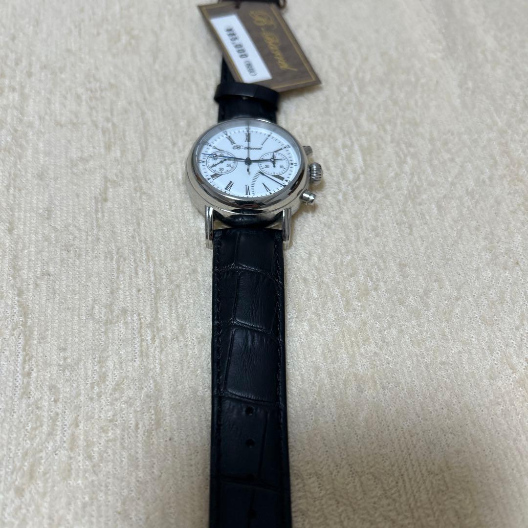 B-BARREL ビーバレル腕時計手巻きクロノグラフ 時計 エナメル文字盤　新品