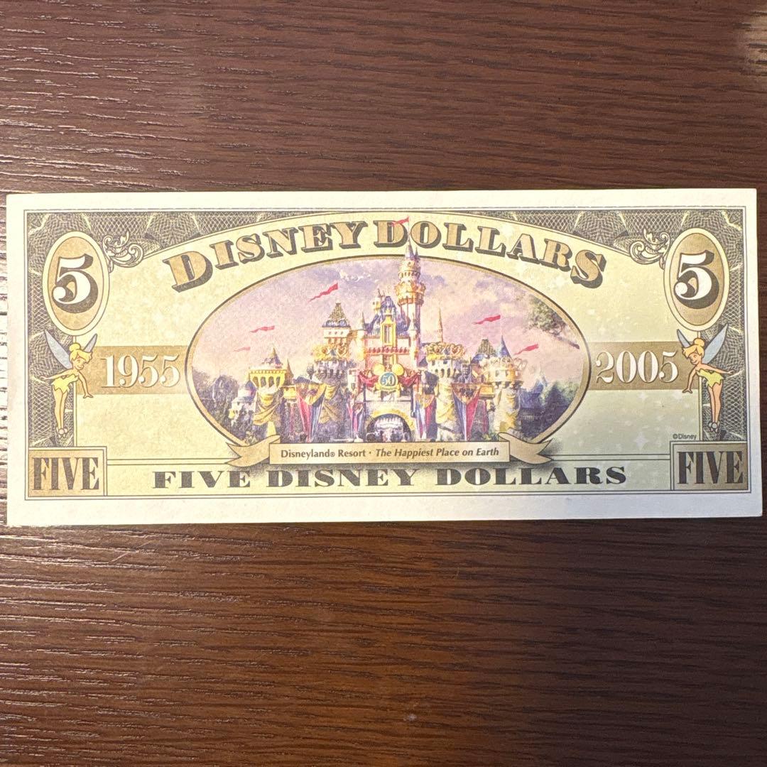 ディズニーダラー★50周年記念紙幣★5ドル
