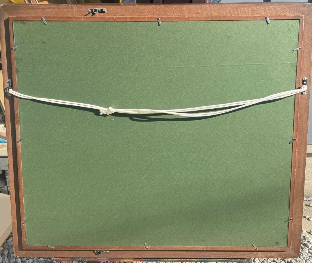 F20 アンティーク調ダークブラウンの額縁　 アクリル板&箱＆黄色袋付き1/5